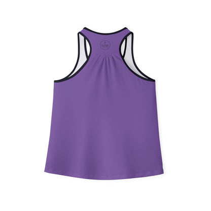 Floral Cross Women’s Christian Tank Top in Purple – Beauty in the Power of the Cross