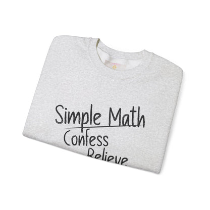 Simple Math Men’s Sweatshirt – Faith Pullover (Black Chalk)