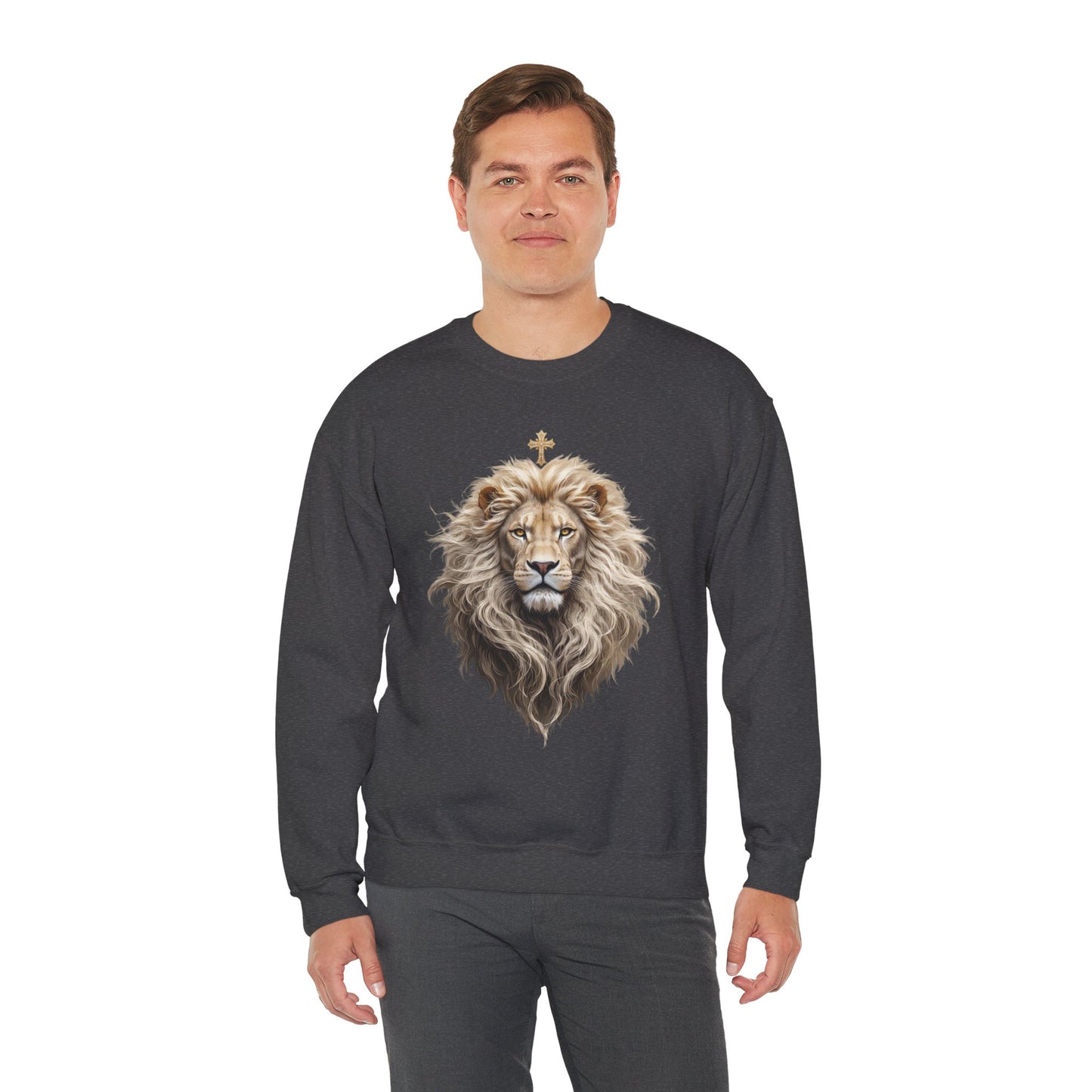 Christ is King (Lion of Judah) - Men's Christian Sweatshirt