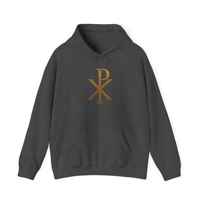Chi Rho in Gold - Men’s Christian Hoodie