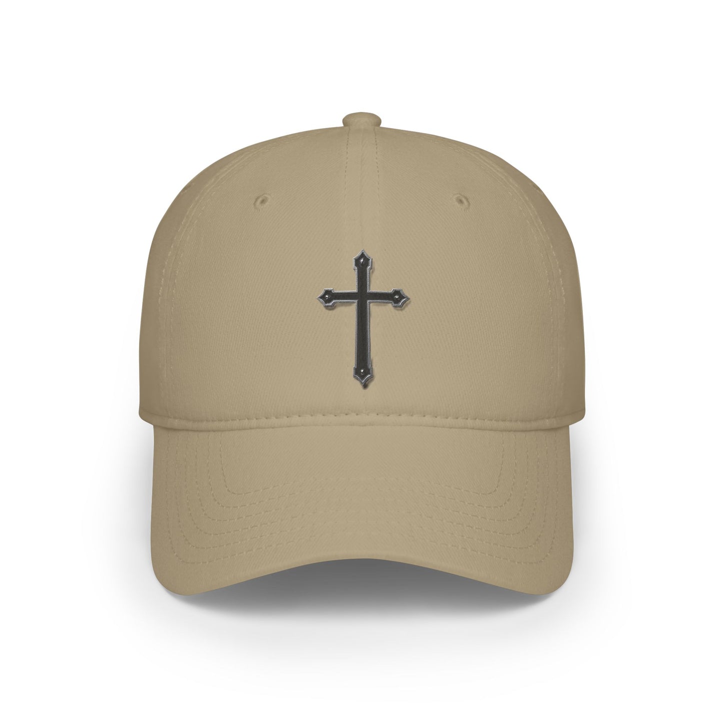 Warrior’s Black Cross Low Profile Christian Baseball Hat | Ephesians 6:11