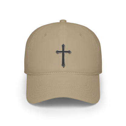 Warrior’s Black Cross Low Profile Christian Baseball Hat | Ephesians 6:11
