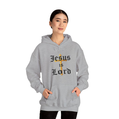 Women’s “Jesus is Lord” Christian Hoodie – Faith Statement Pullover with Cross