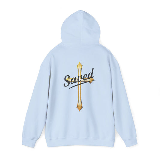 Saved Women’s Hoodie – Christian Faith Hoodie with Cross & John 3:16