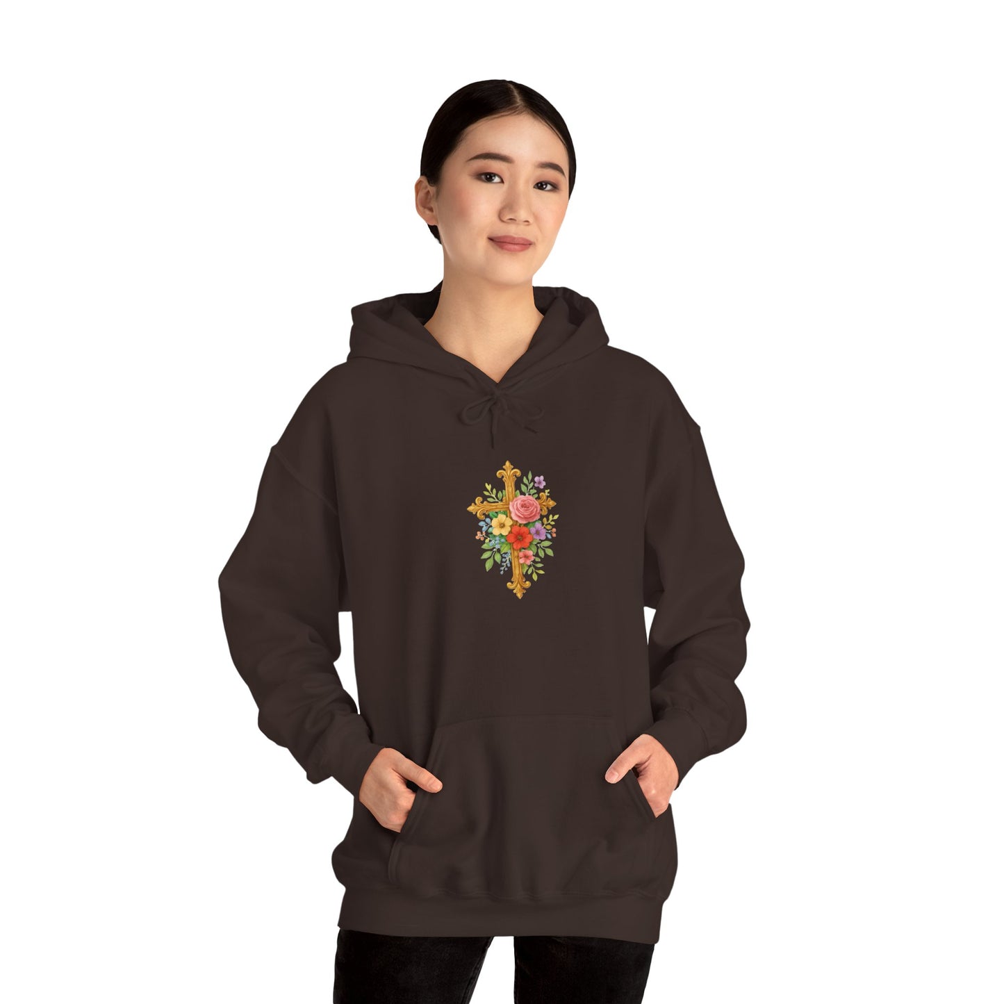 Floral Cross Women’s Christian Hoodie