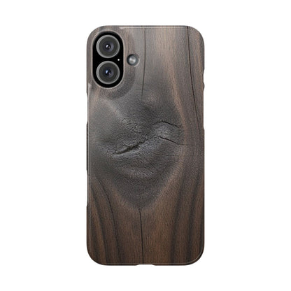 iPhone Snap Case – Dark Wood Grain Design