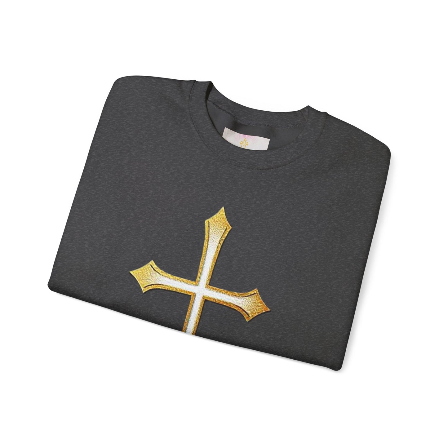 Women’s Gold Cross Sweatshirt – Christian Faith Apparel