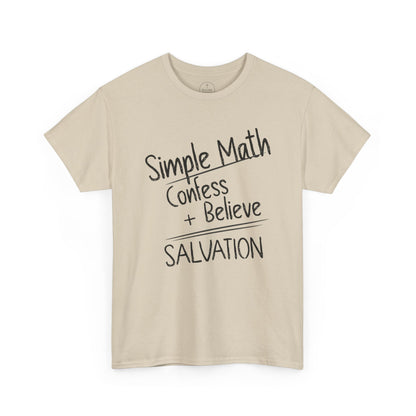 Simple Math of Salvation - Men’s Christian T-Shirt (Black Chalk)