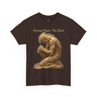 Formed from the Dust | Men’s Christian T-Shirt with Genesis 2:7 (Light Lettering)