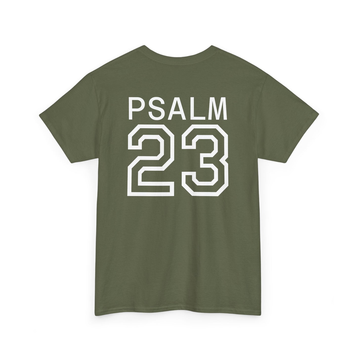 Psalm 23 Men’s T-Shirt – Inspired Sports-Style Shirt (White Numbering)