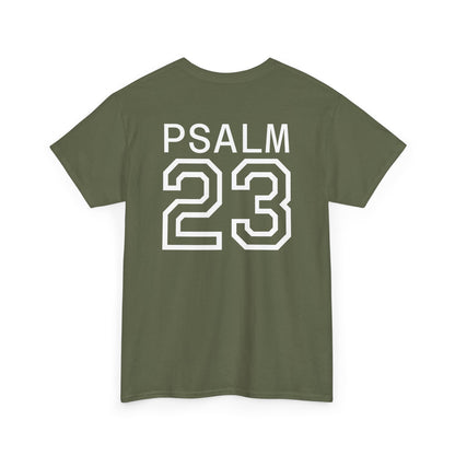 Psalm 23 Men’s T-Shirt – Inspired Sports-Style Shirt (White Numbering)