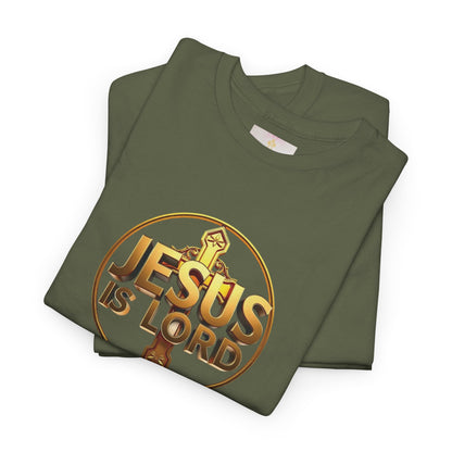 Jesus Is Lord / He Is Risen Christian Tee – Men’s Bold Faith Statement (White Lettering)