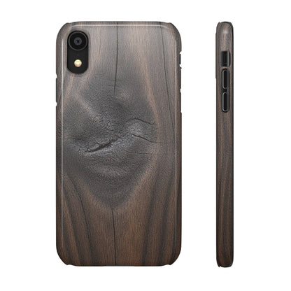 iPhone Snap Case – Dark Wood Grain Design