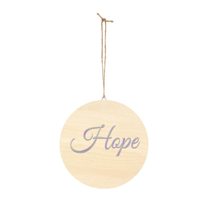 Faith, Hope and Love 'Hope' Wall Hanging — Inspirational Christian Wooden Décor