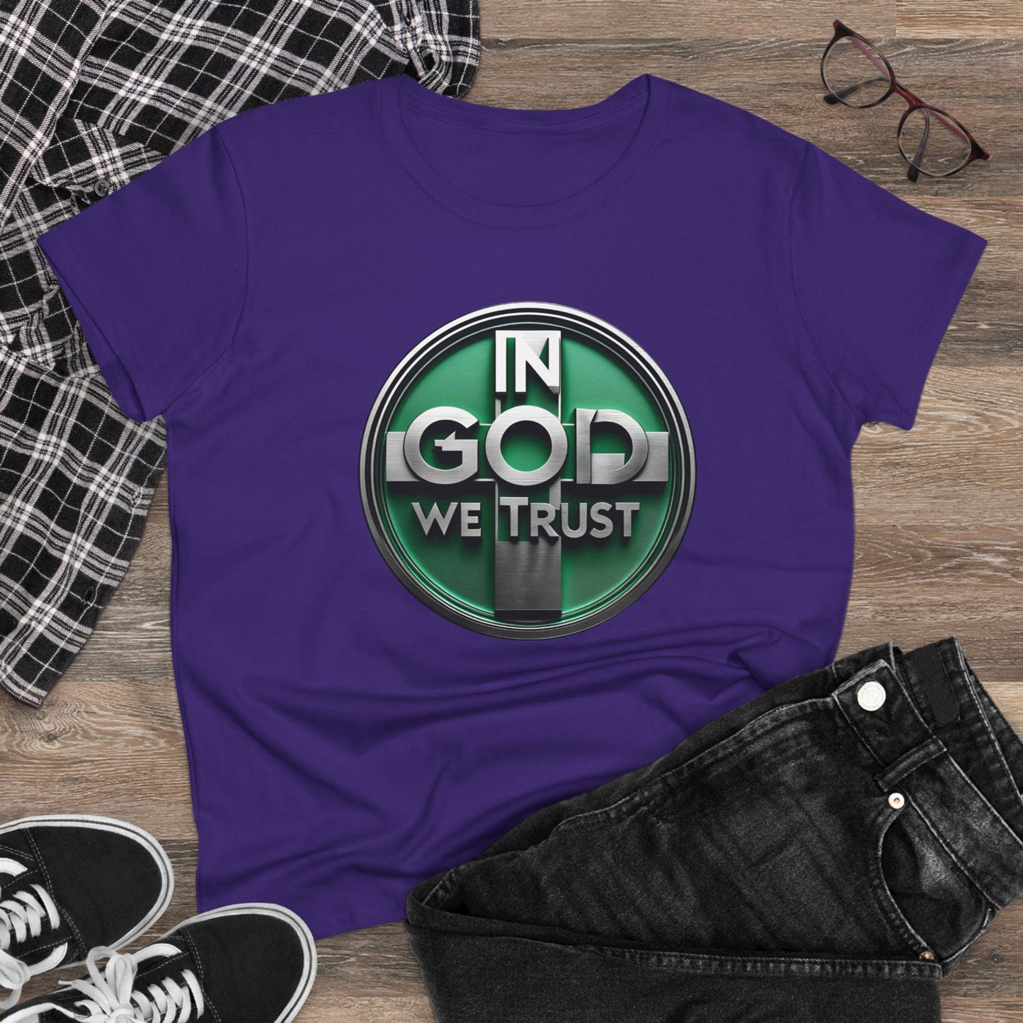 In God We Trust Women’s Tee | Modern Faith Statement Top