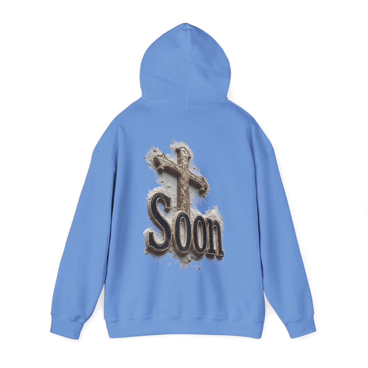 Christian Women’s Hoodie – Soon Cross Hoodie with Revelation 22:12 (Dark Lettering)