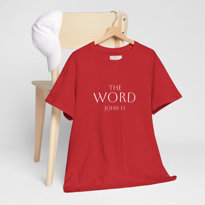 “The Word Eternal” – Men’s Christian Tee with John 1:1 Scripture - White Lettering
