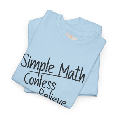 Simple Math of Salvation Men’s T-Shirt – Bold Faith (Black Chalk)
