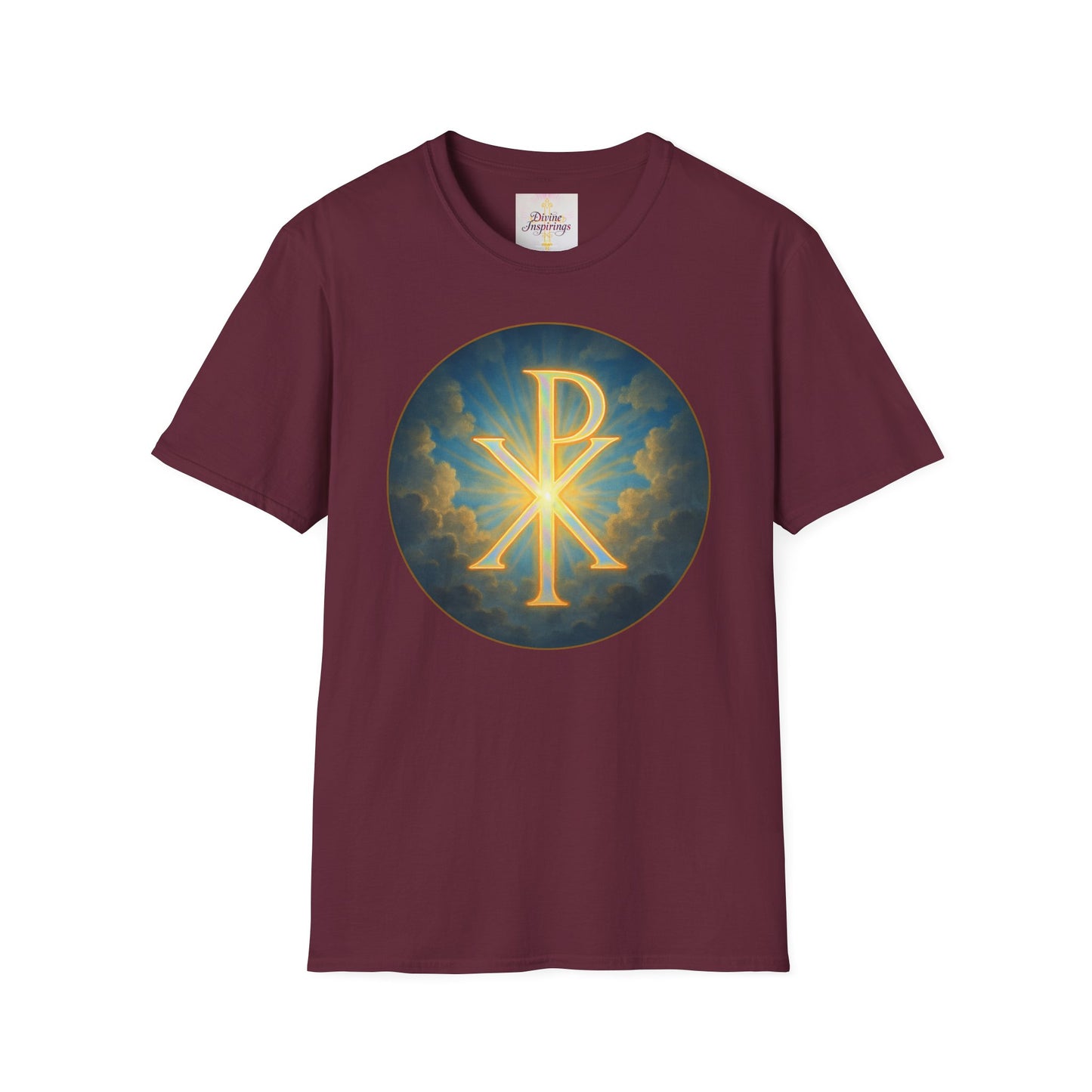 Women’s Christian T-Shirt with Chi Rho – Timeless Symbol of Faith Tee
