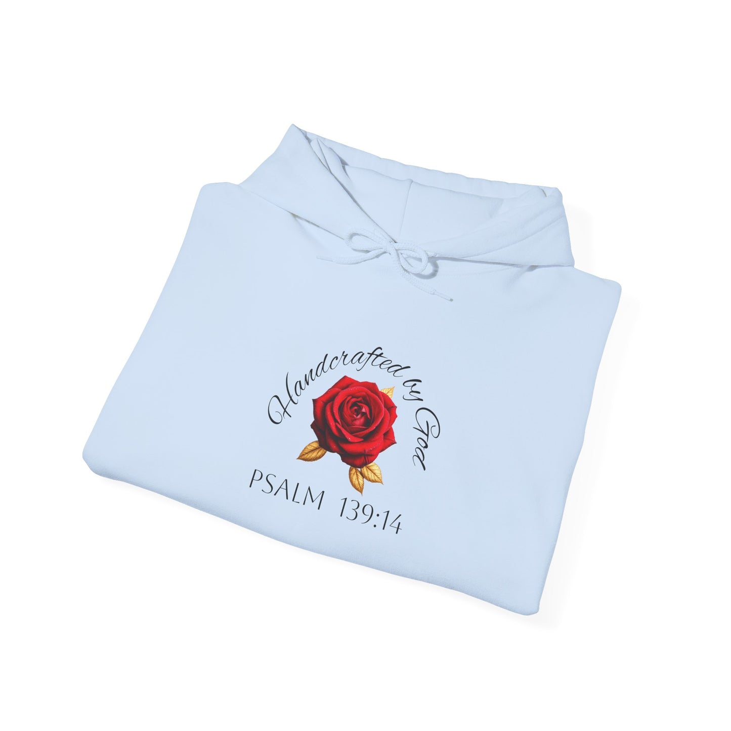 Handcrafted by God Rose Women's Hoodie (Dark Lettering)