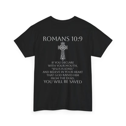 Women's Jesus is Lord Christian T-Shirt – Modern Cross Design (White Lettering)