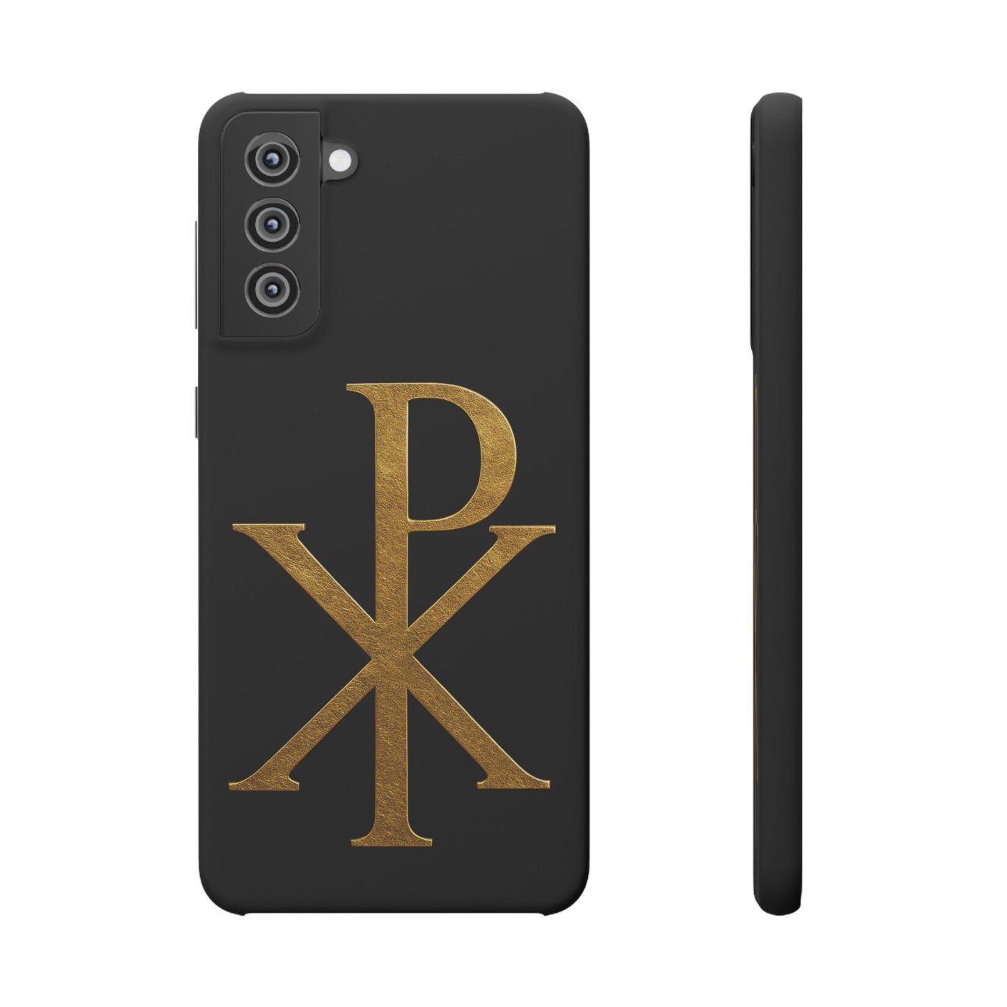 Our Eternal Hope in Christ - Black Chi Rho Snap Case for Samsung