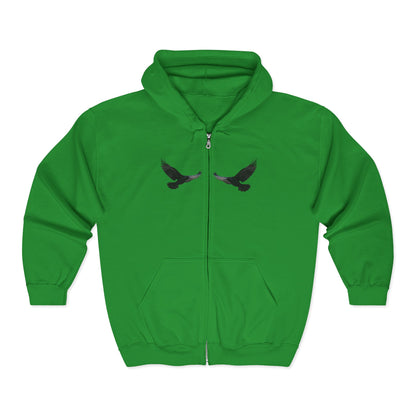 Faithful Watchers” – Cross & Crows Men’s Zip-Up Hoodie