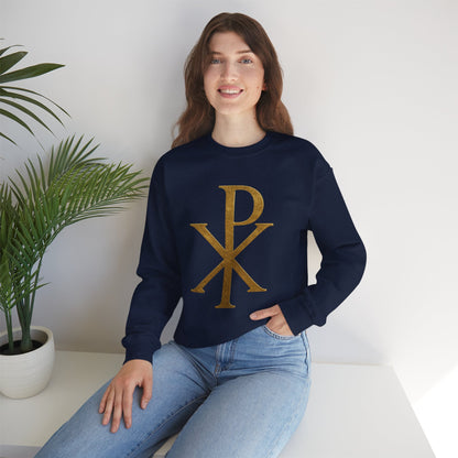 Chi Rho (Gold) – Women’s Christian Sweatshirt