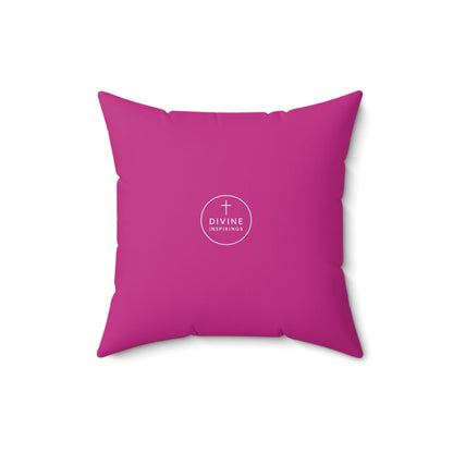 Masterpiece of Grace in Fuchsia – Handcrafted by God Throw Pillow