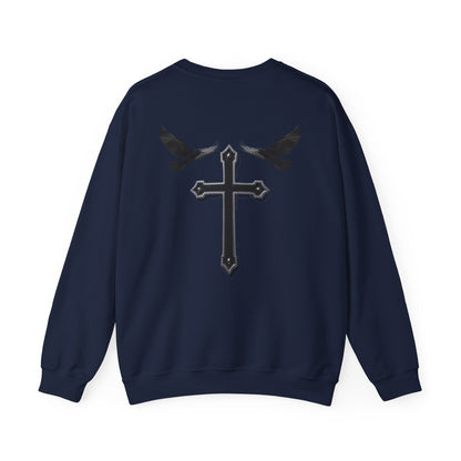 God’s Grace: Cross & Ravens Men's Sweatshirt