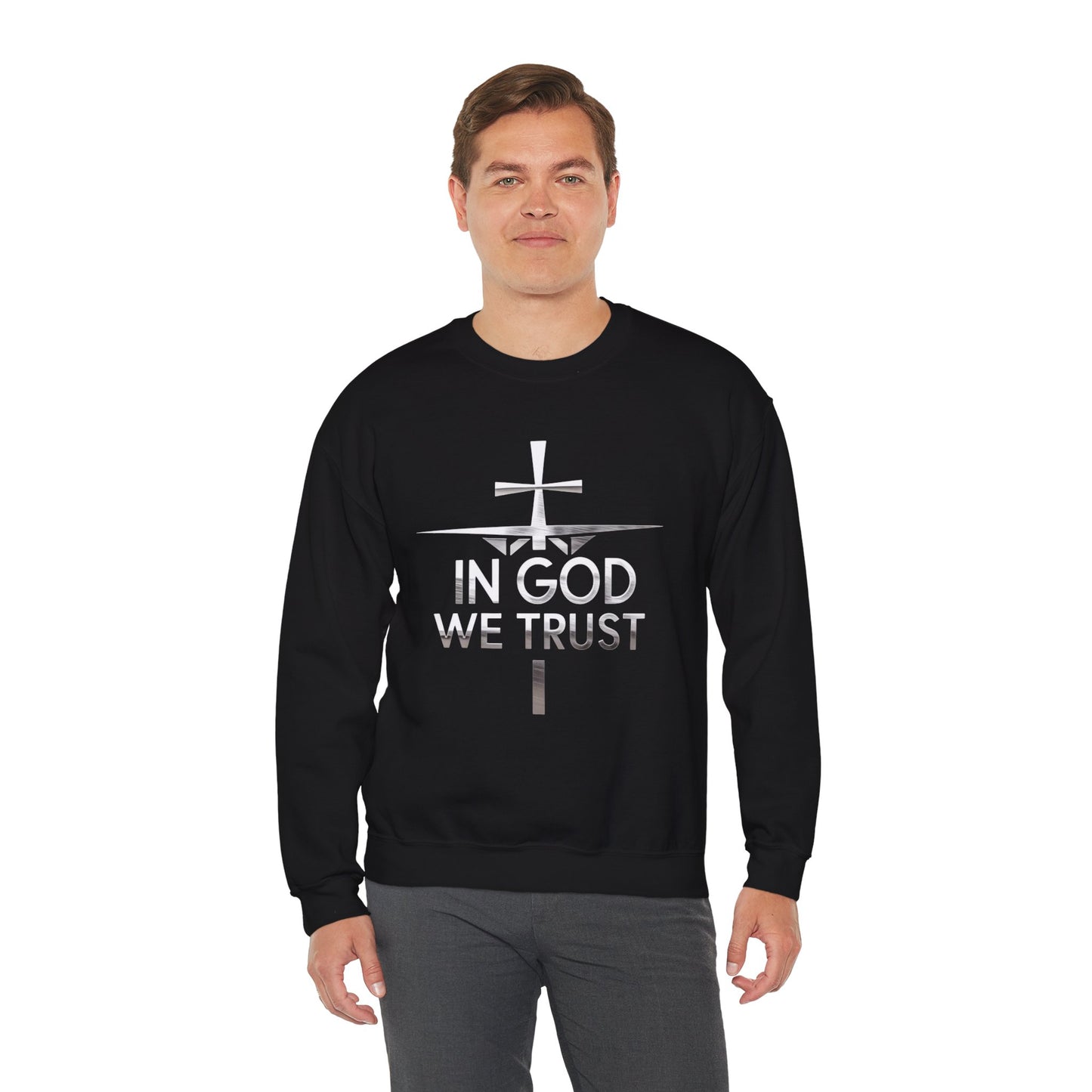 In God We Trust (Silver Ed.) - Men’s Christian Sweatshirt