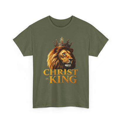 Christ Is King – Lion & Cross Men’s Christian Tee