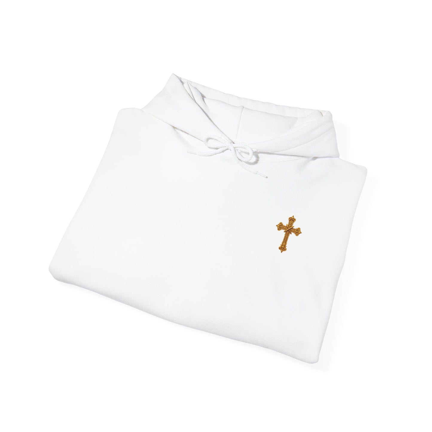 Jesus is Lord - Men's Christian Hoodie with Golden Cross