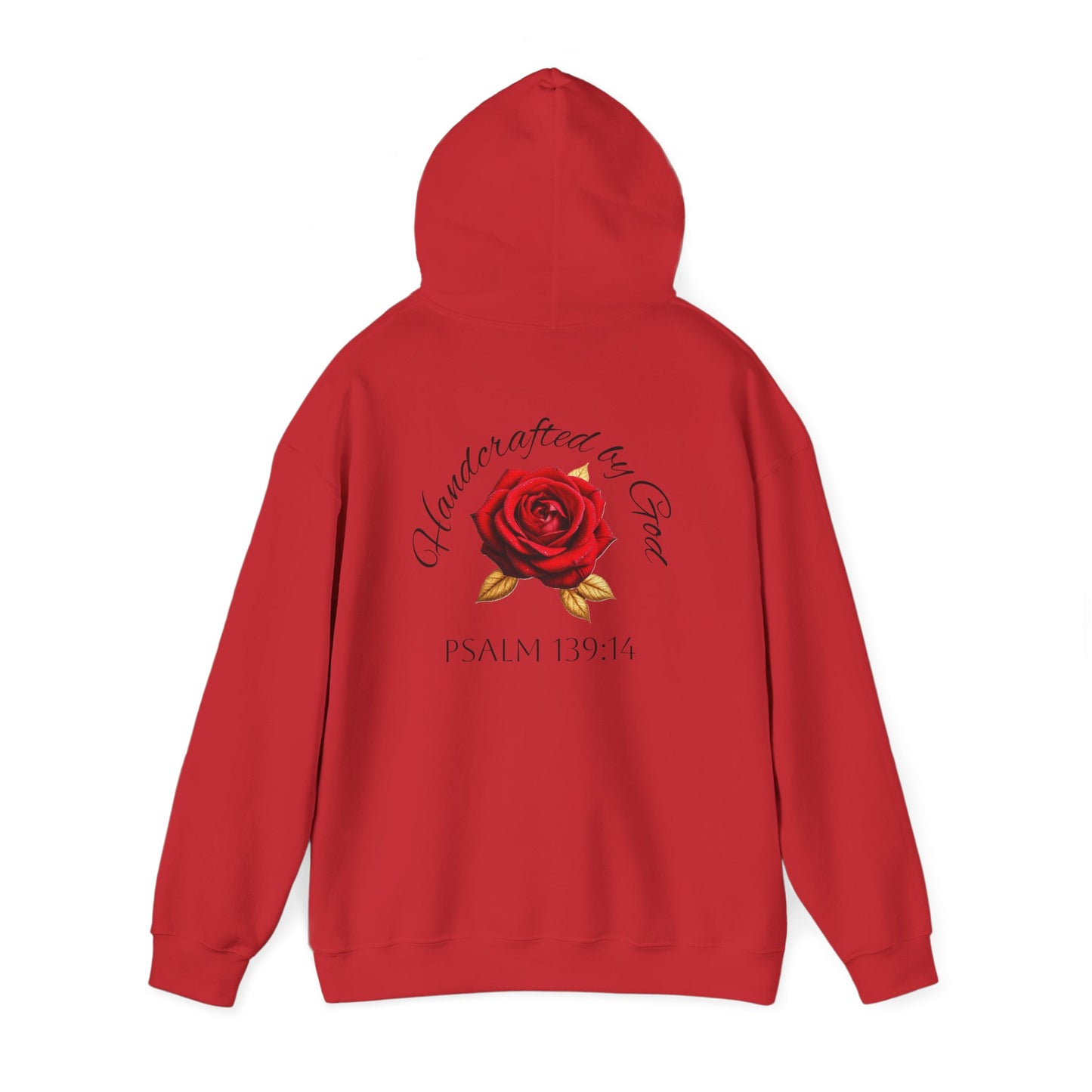 Handcrafted by God Rose Women's Hoodie (Dark Lettering)