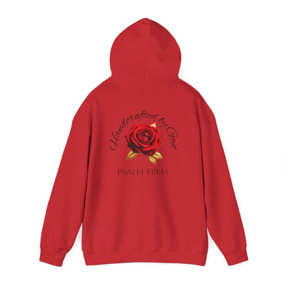 Handcrafted by God Rose Women's Hoodie (Dark Lettering)