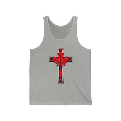 Women’s Faith & Patriot Tank | Cross and Maple Leaf Design