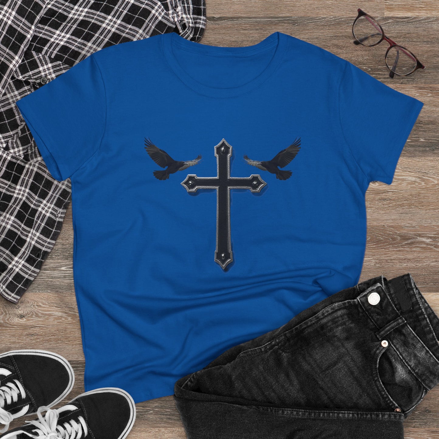 Fed by Faith – Cross & Crows Women’s Tee