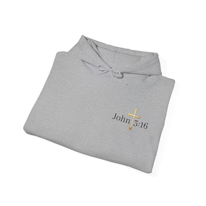 Saved Women’s Hoodie – Christian Faith Hoodie with Cross & John 3:16