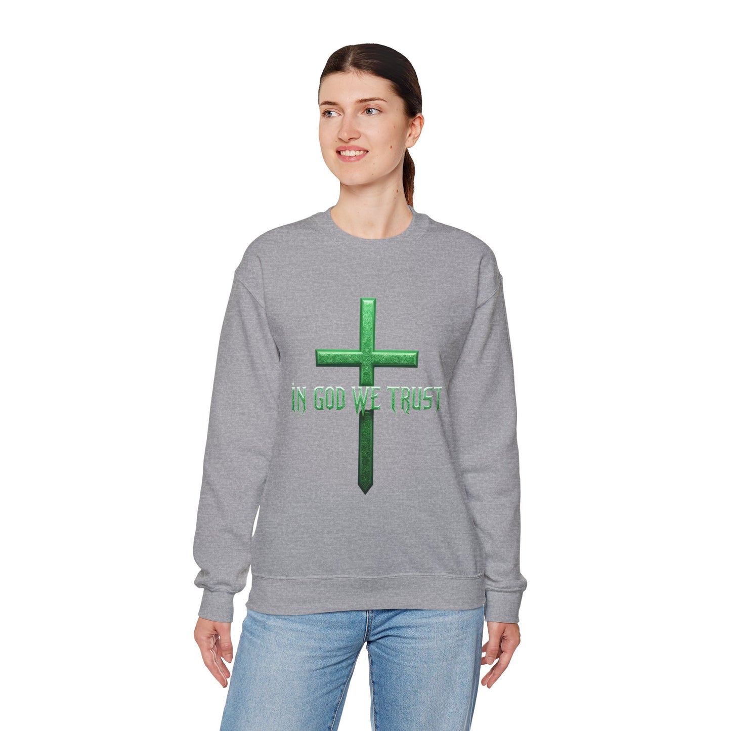 In God We Trust (Matrix)– Women’s Christian Sweatshirt