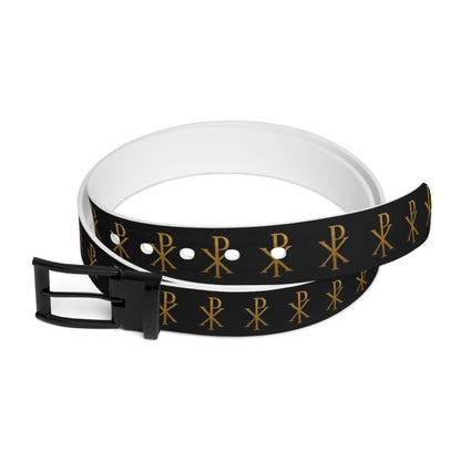 Symbol of Victory Belt – Gold Chi Rho Pattern