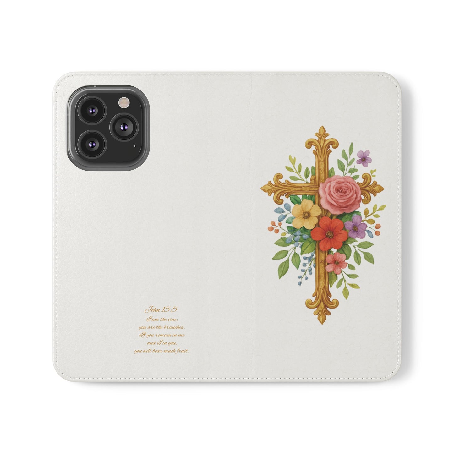 Floral Cross Wallet Case for iPhone – Faith in Bloom