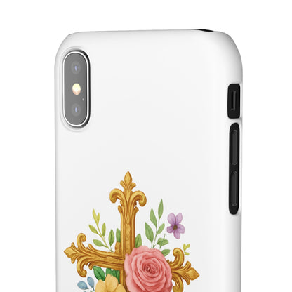 Floral Cross Snap Case for iPhone – Faith in Bloom