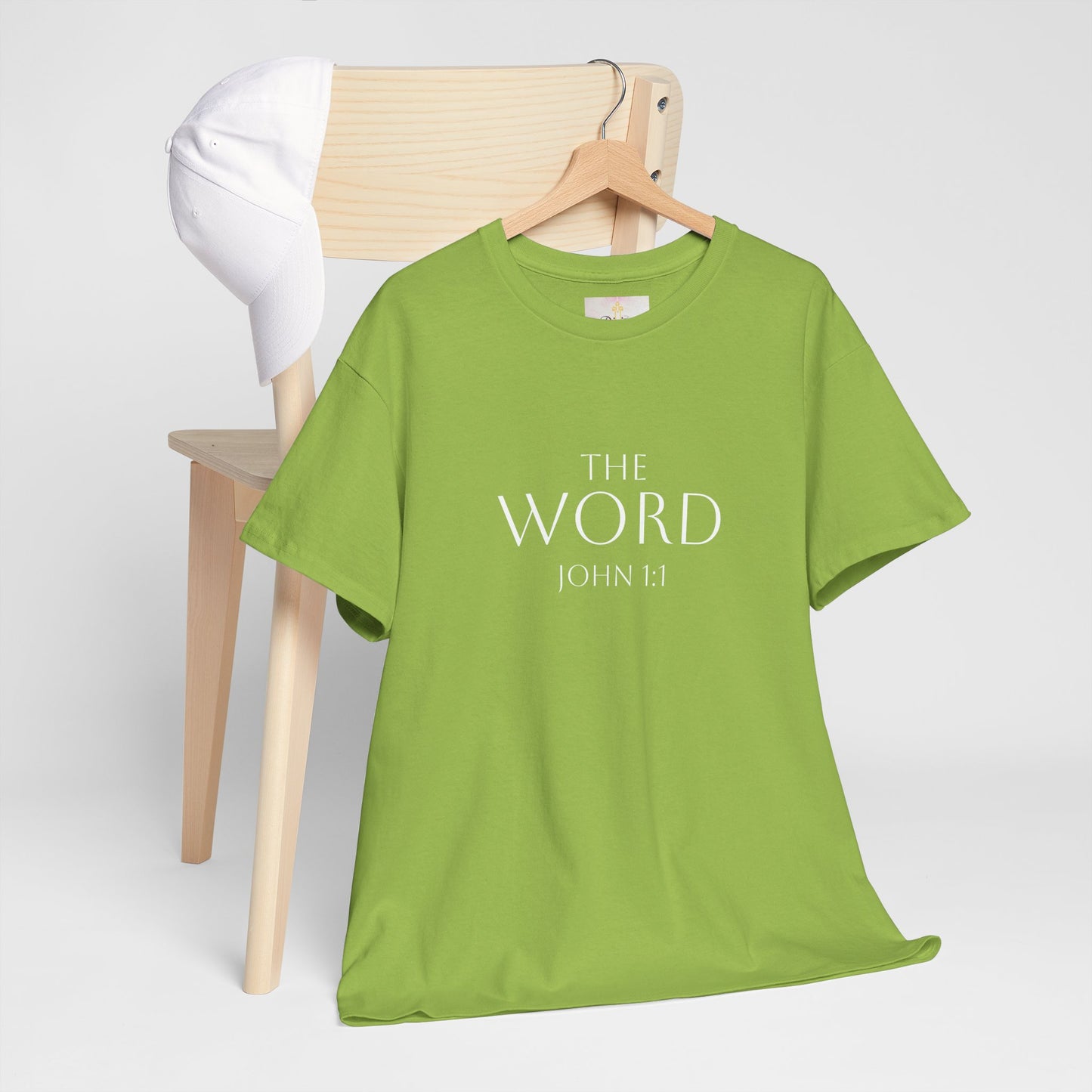 “The Word Eternal” – Men’s Christian Tee with John 1:1 Scripture - White Lettering