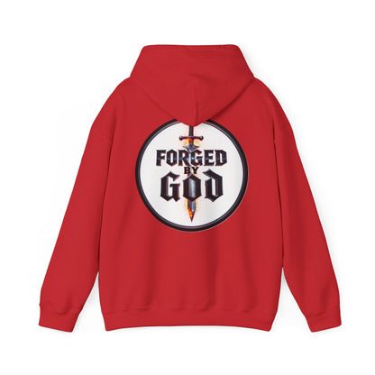 Forged by God Men’s Christian Hoodie – Strength & Faith Sweatshirt