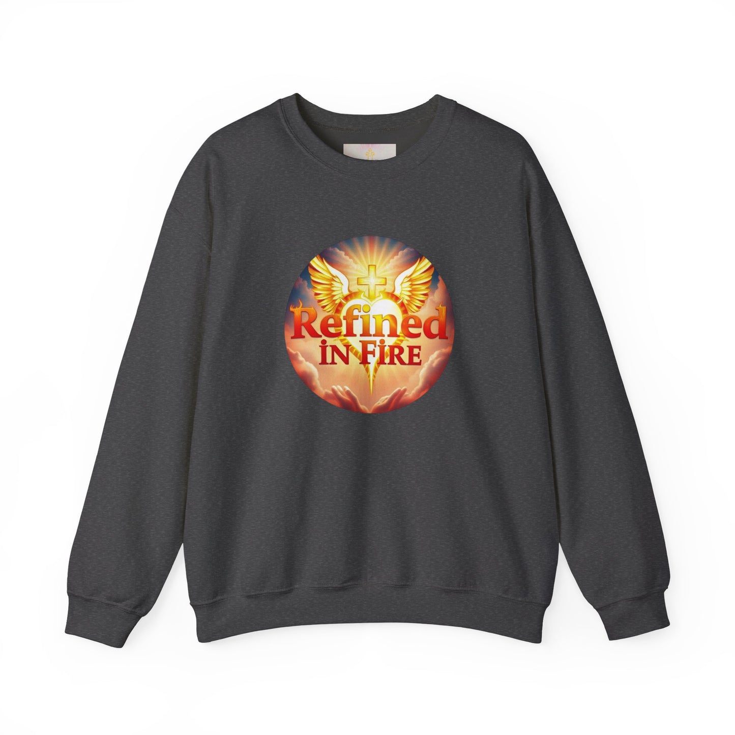 Women’s “Refined in Fire” Christian Sweatshirt – Bold Flame Design Pullover