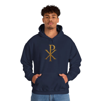 Chi Rho in Gold - Men’s Christian Hoodie