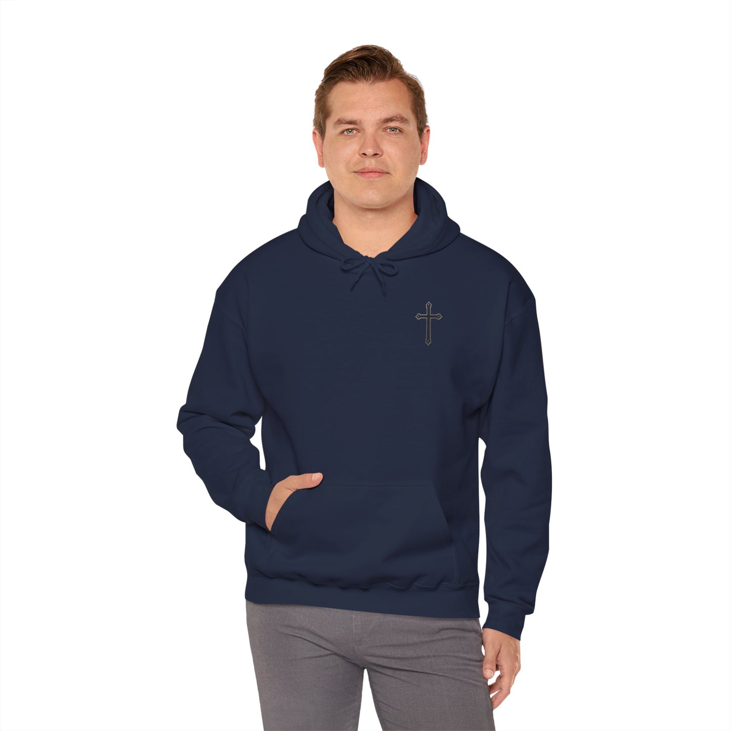 Warrior’s Black Cross Men’s Christian Hoodie
