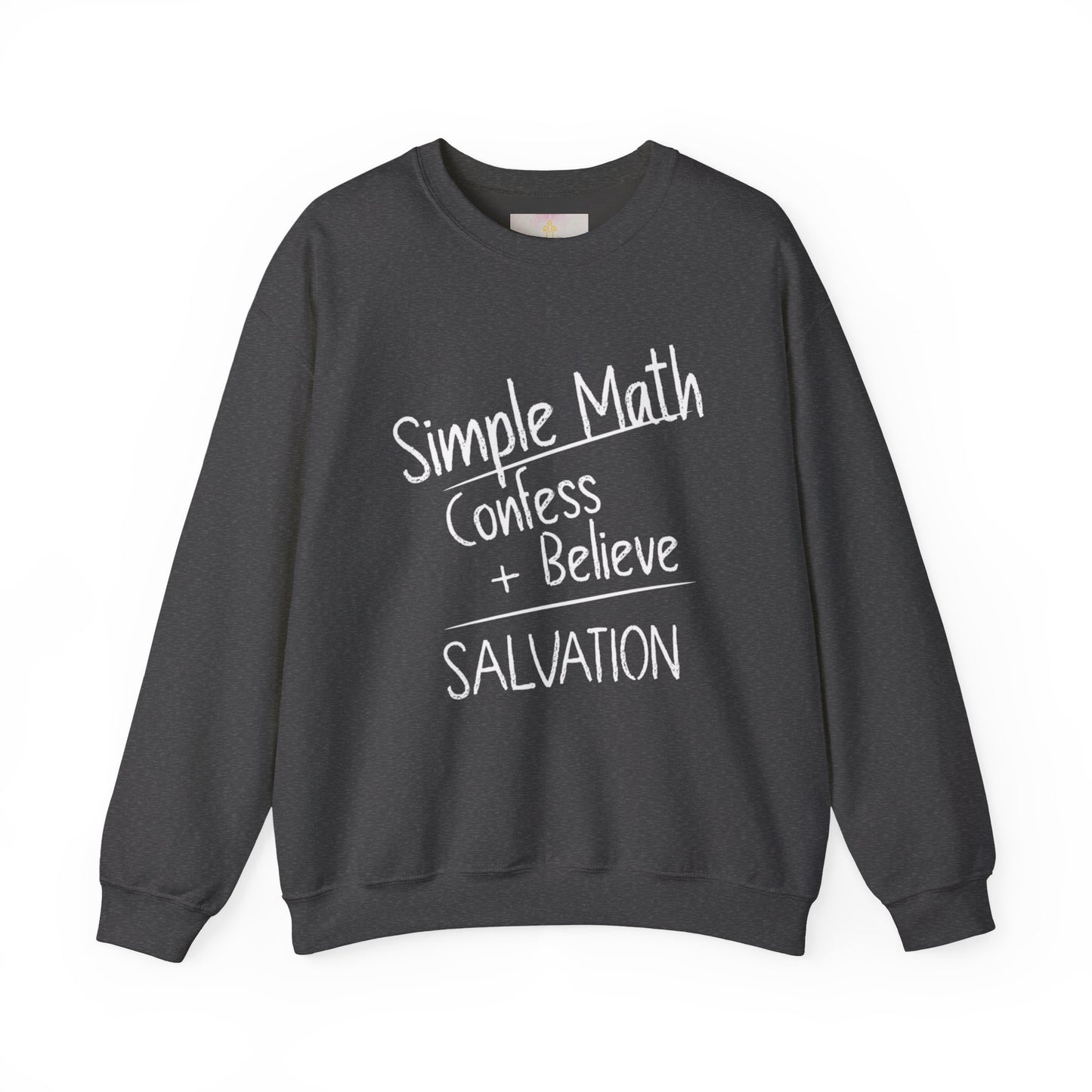 Simple Math Women’s Sweatshirt – Faith Pullover (White Chalk)