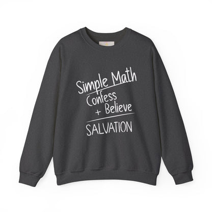 Simple Math Women’s Sweatshirt – Faith Pullover (White Chalk)