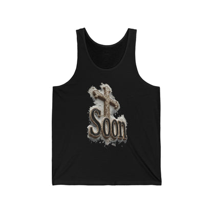 Soon: The Coming King Cross Tank – Men’s Faith Apparel
